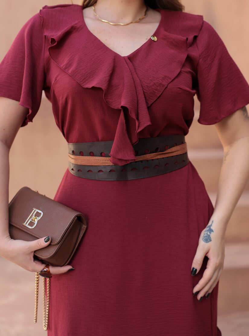 Vestido em crepe sem elastano-  502 - Image 7